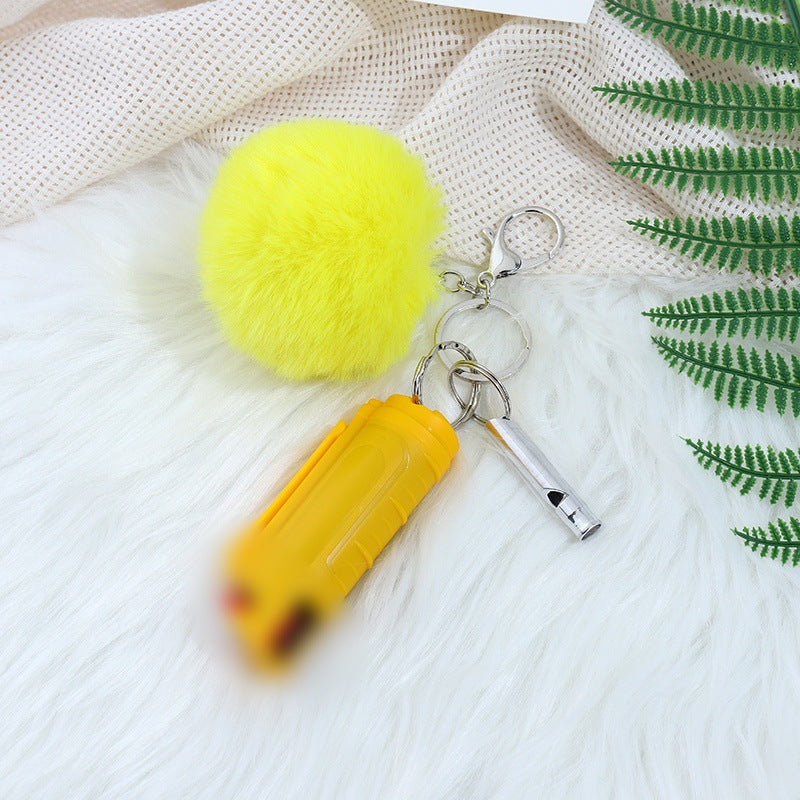 Wholesale Fur Ball Whistle Keychain Set Pom Pom ACC-KC-ZhiYa016