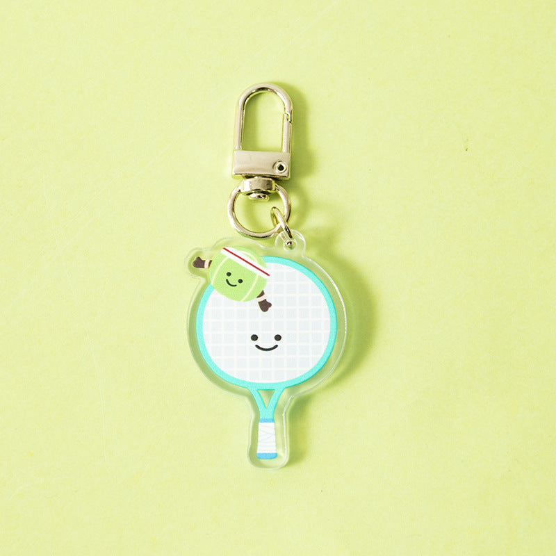 Wholesale Cartoon Sports Earphone Bag Keychain