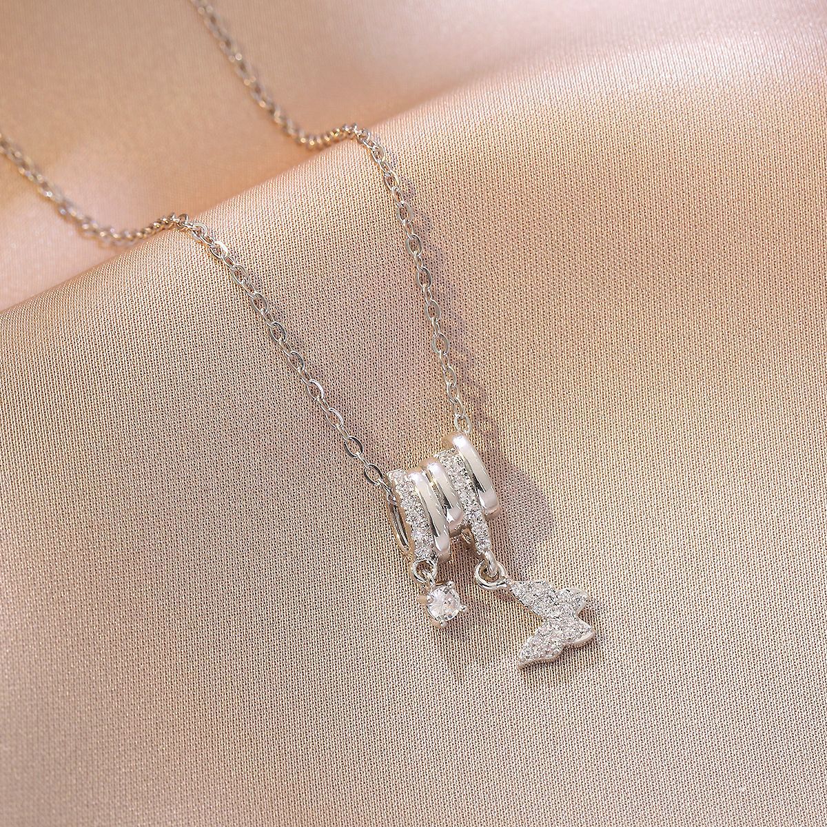 Wholesale Gold Plated Copper Butterfly Zircon Necklace Elegant Nature Design For Women Boutique Resale Jewelry Accessory