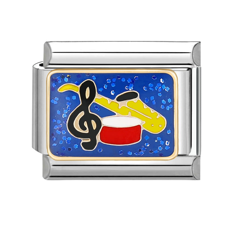 Wholesale Italian Charm Bracelet 9mm DIY Splicing Removable Titanium Steel Composable Bracelet