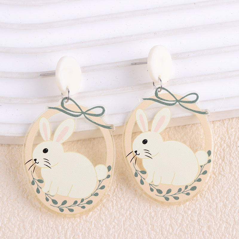 Wholesale 2PCS Acrylic Easter Carrot Chick Earrings