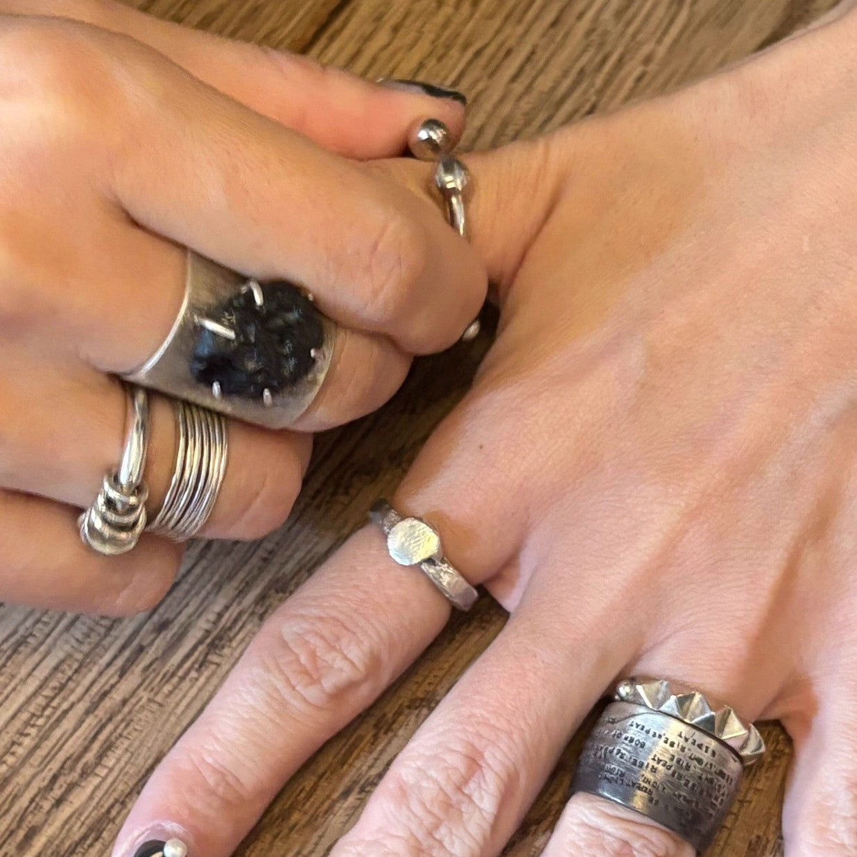 Wholesale Trendy Geometric Stackable Rings Set for Women,  Fashion Layered Cuff Rings,  Everyday Jewelry Accessory Gift