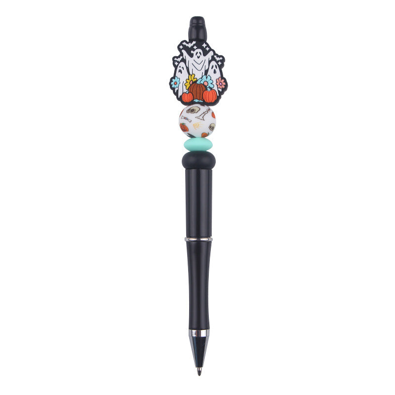 Wholesale  DIY creative  pen cute cartoon Christmas silicone beads beaded pen