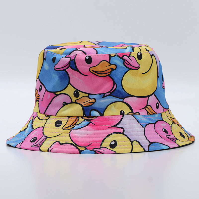 Wholesale Digital Print Yellow Duck Bucket Hat Fashion Party Accessory Gift