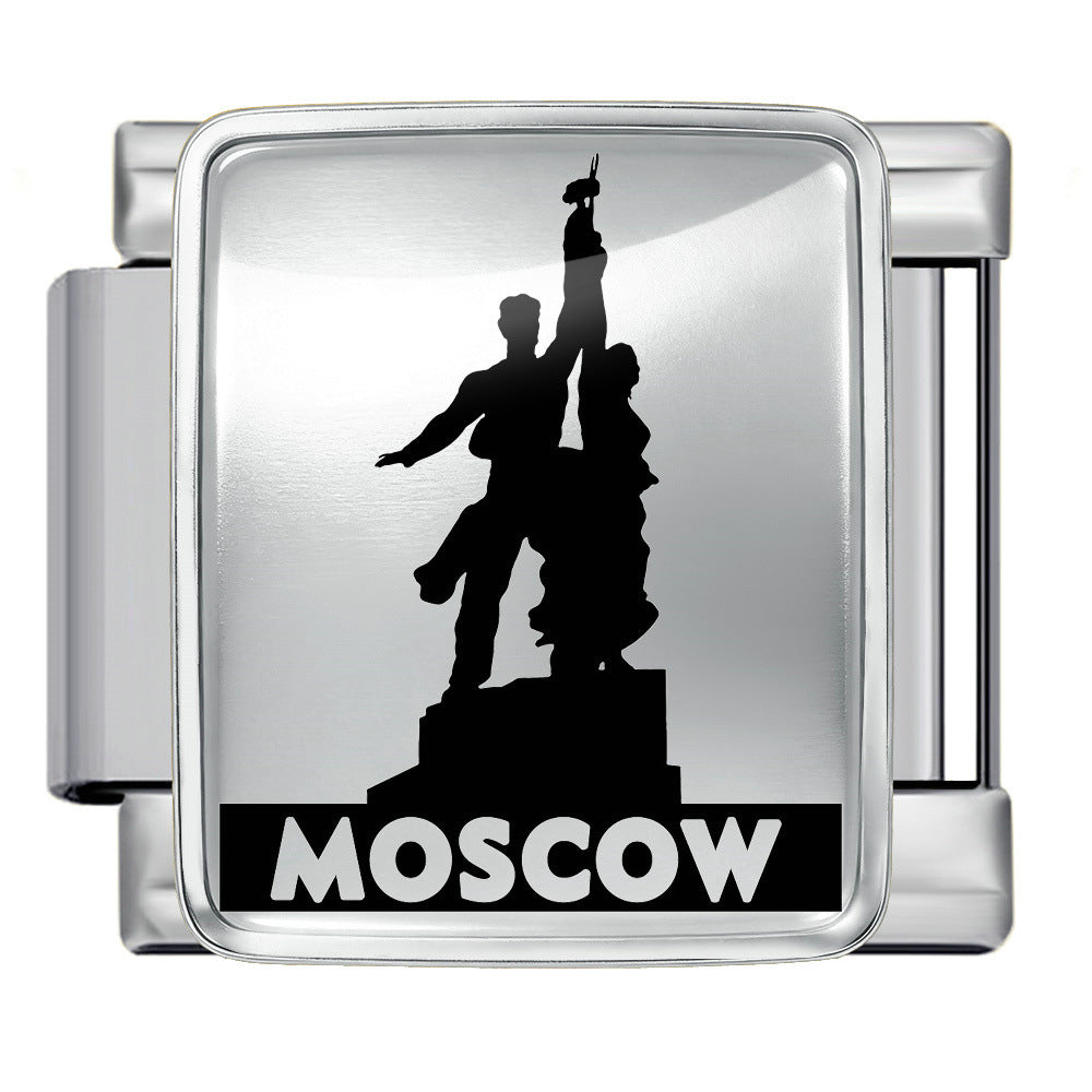 Wholesale Stainless Steel Bracelet with Russian Architectural Pattern Chic Everyday Wear