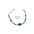 Wholesale Green Onyx  Necklace All-match Natural Retro Personalized  Titanium Steel Necklace