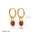 Wholesale  Stainless Steel 18K Gold Color Zircon Oval Earrings