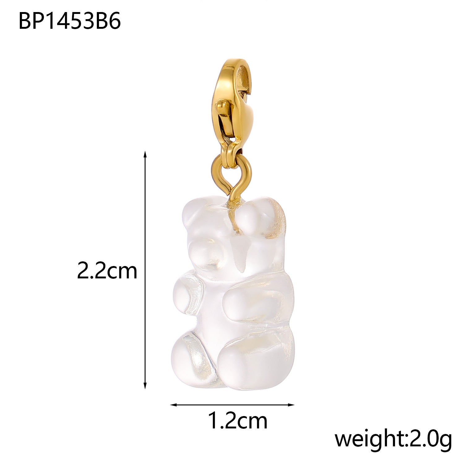 Wholesale  Macaron Colorful Bear DIY Jewelry Pendant
