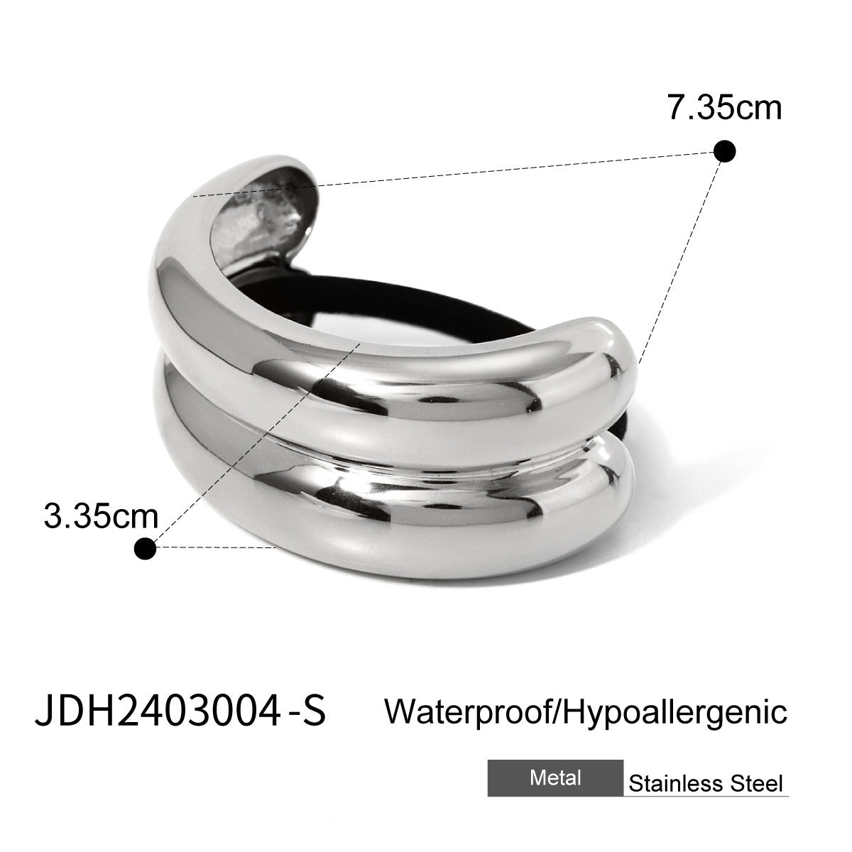 Wholesale metal double layer hair rope hair ring