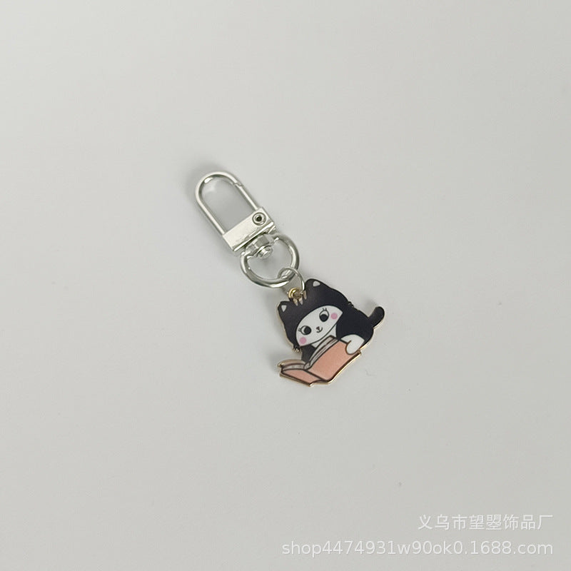 Wholesale Creative and able alloy cat Keychains