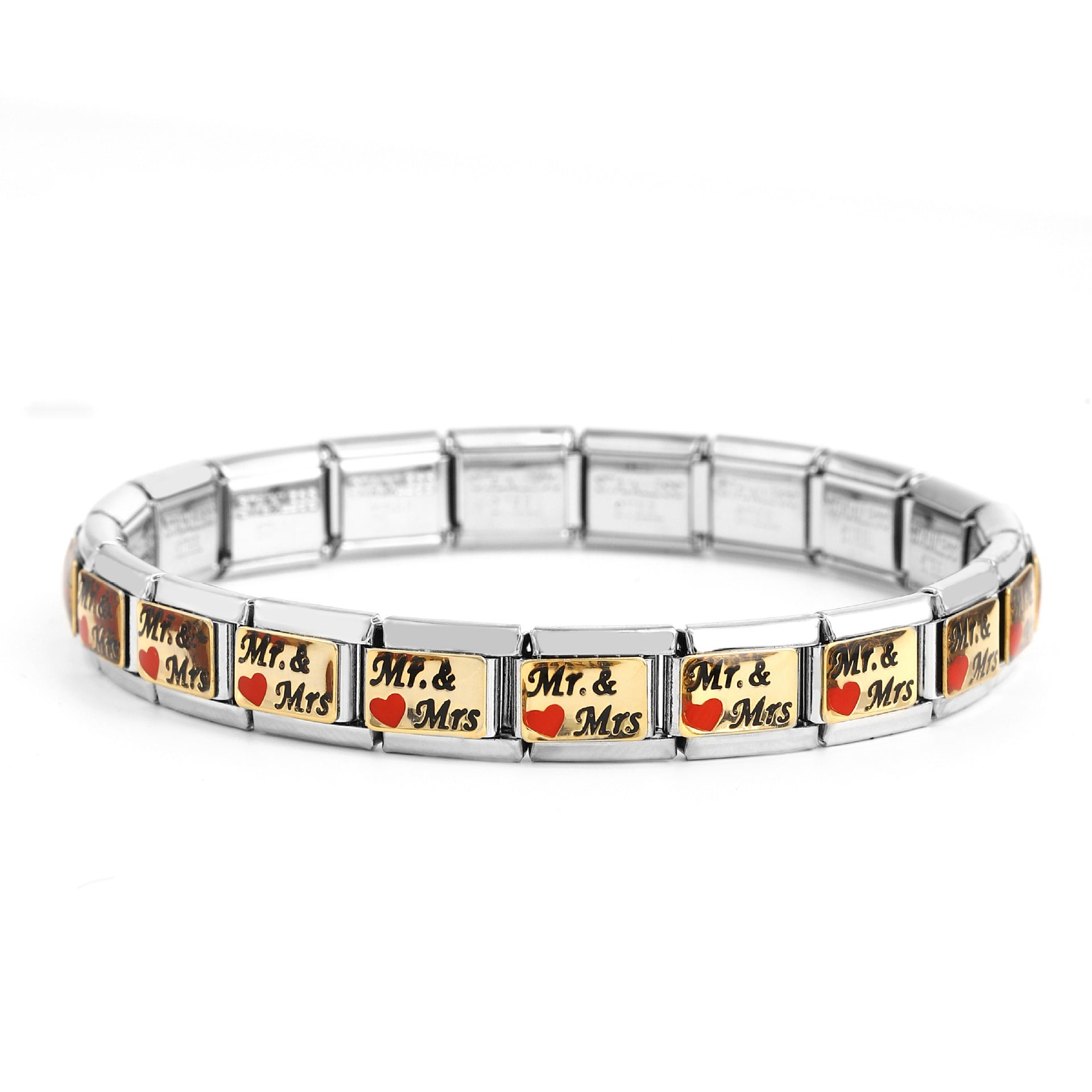 Wholesale 5pcs Italian Charm Bracelet Charm Module Stainless Steel Mother's Day Bracelet 9mm DIY Pattern Free Stitching Detachable Composable Bracelet ACC-BT-XY003