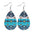 Wholesale Western Style Ethnic Totem Pattern Striped Leather Drop Shape  Earrings