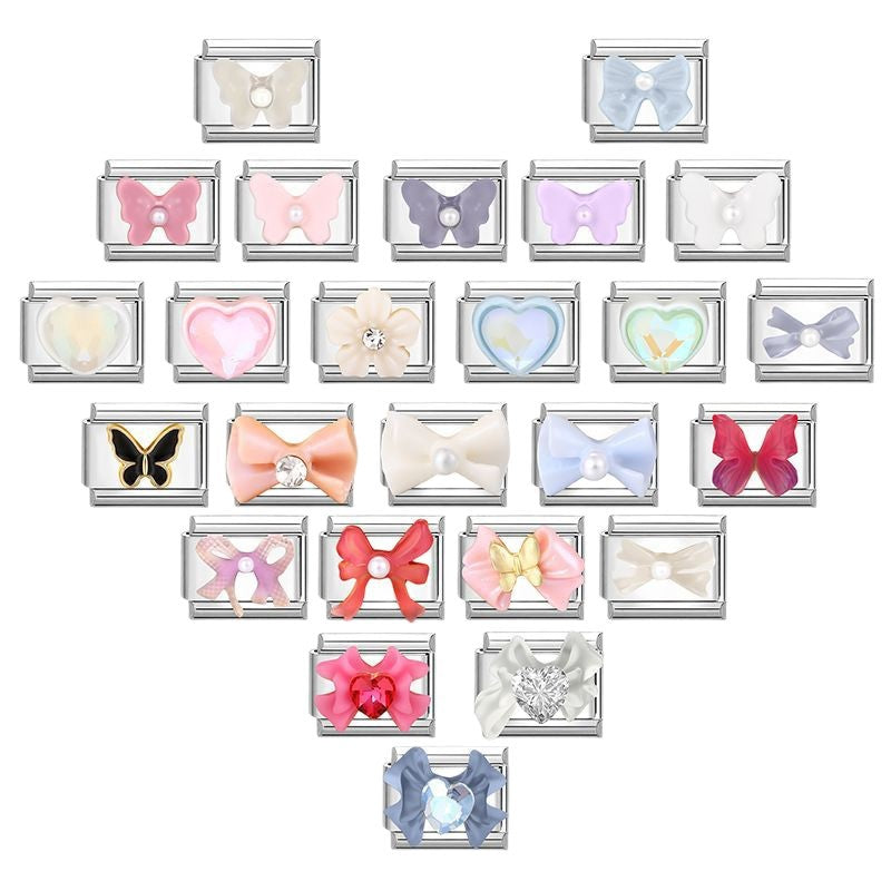 Wholesale  Italian Charm Bracelet 9mm DIY Colorful Personalized Creative Stainless Steel Composable Bracelet