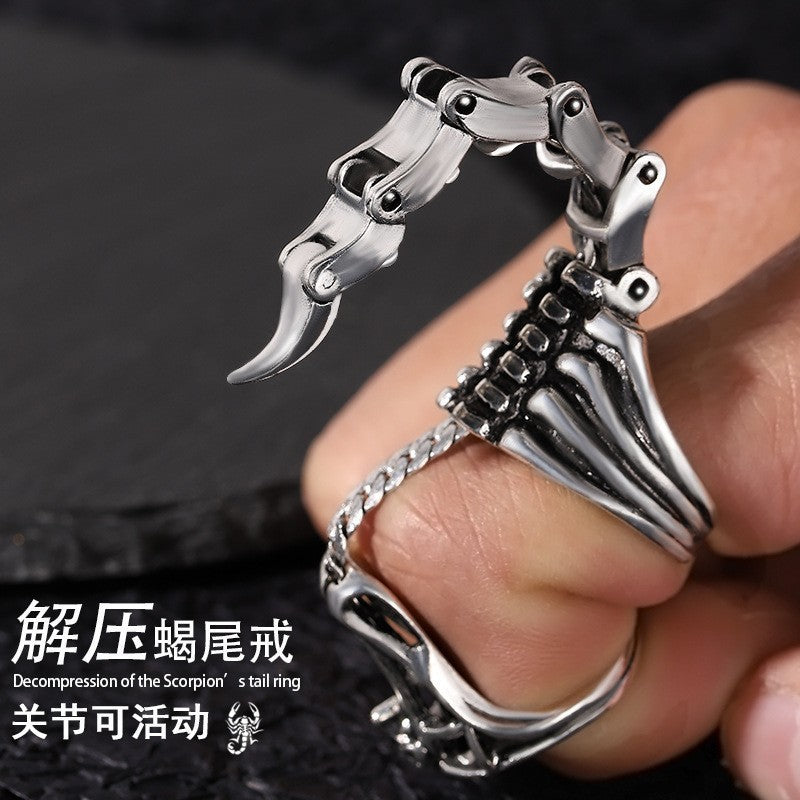 Wholesale Vintage Silver King Ring Unisex Adjustable for Everyday Wear