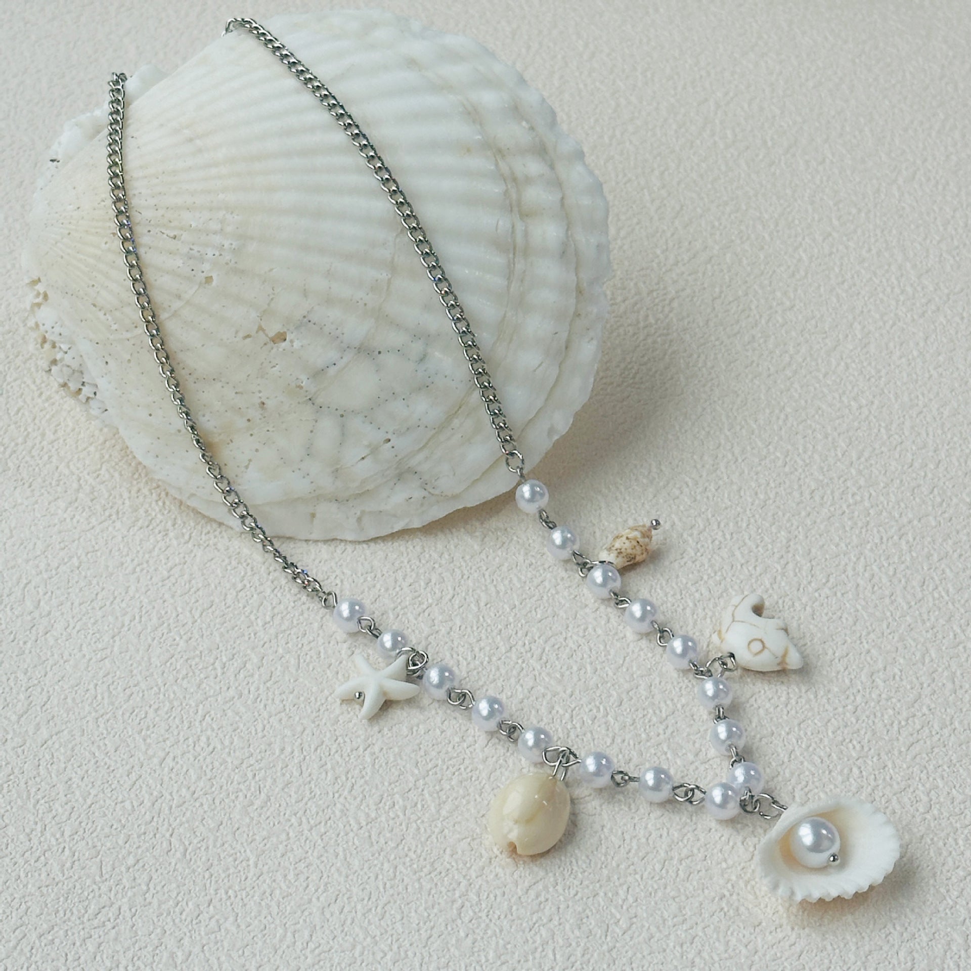 Wholesale Summer seaside pearl shell necklace