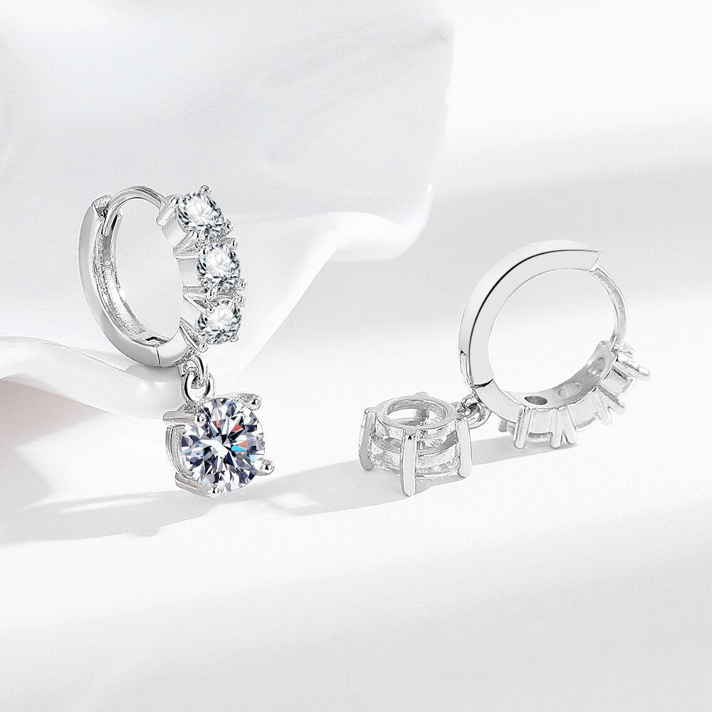 Wholesale Moissanite Six Claw Tassel Ear Buckle  Earrings