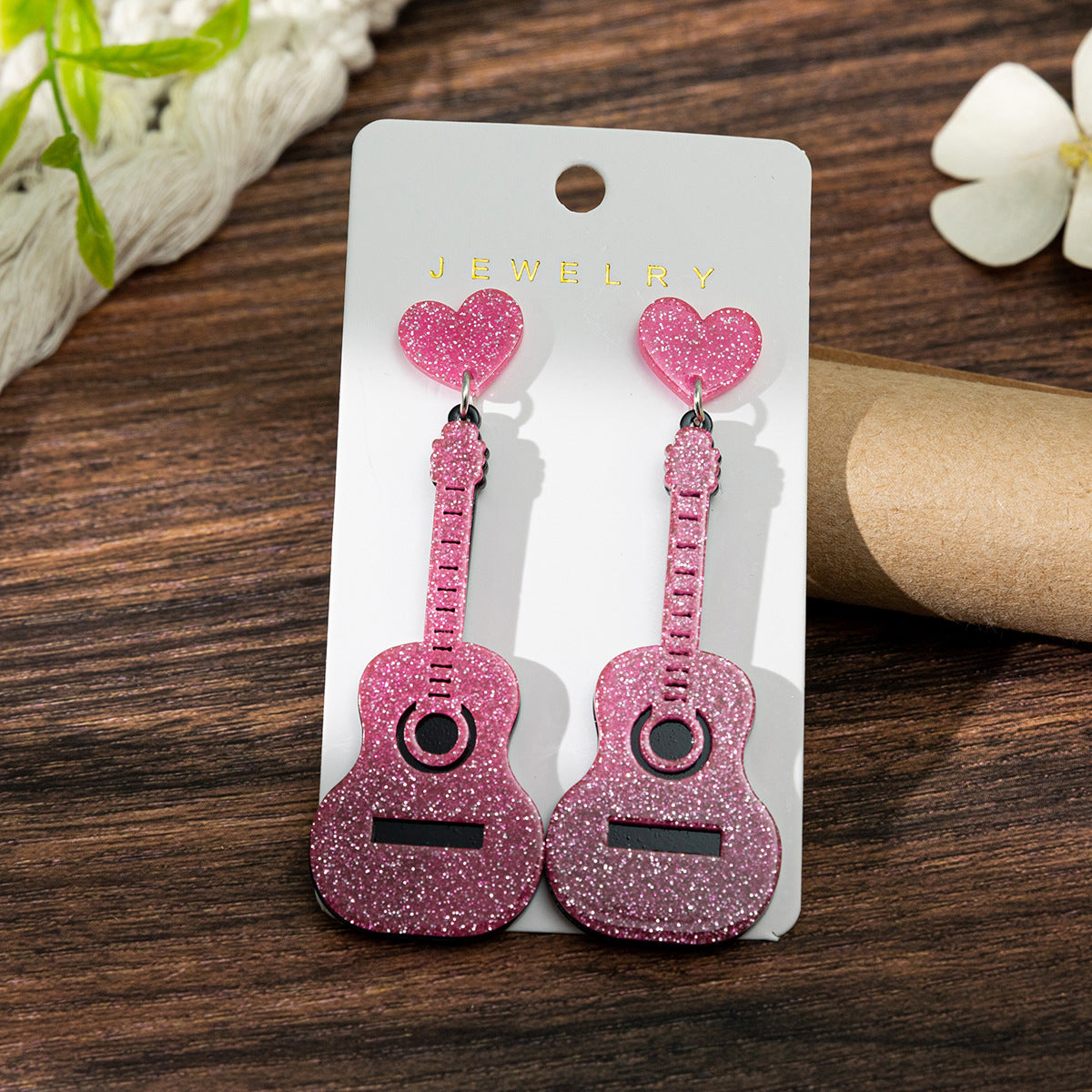 Wholesale Teacher's Day Addition, Subtraction, Multiplication and Division Number Symbols Wood Earrings