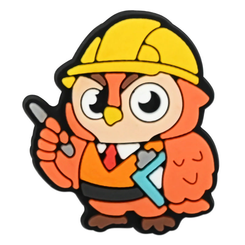 Wholesale Random 100pcs Cute cartoon animal series PVC Soft Rubber Shoe Buckle Decoration