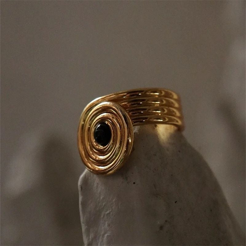 Wholesale Retro Gold Diamond Ring Open  Ring