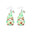 Wholesale St. Patrick Green Shamrock Dwarf Earrings Double Sided Acrylic