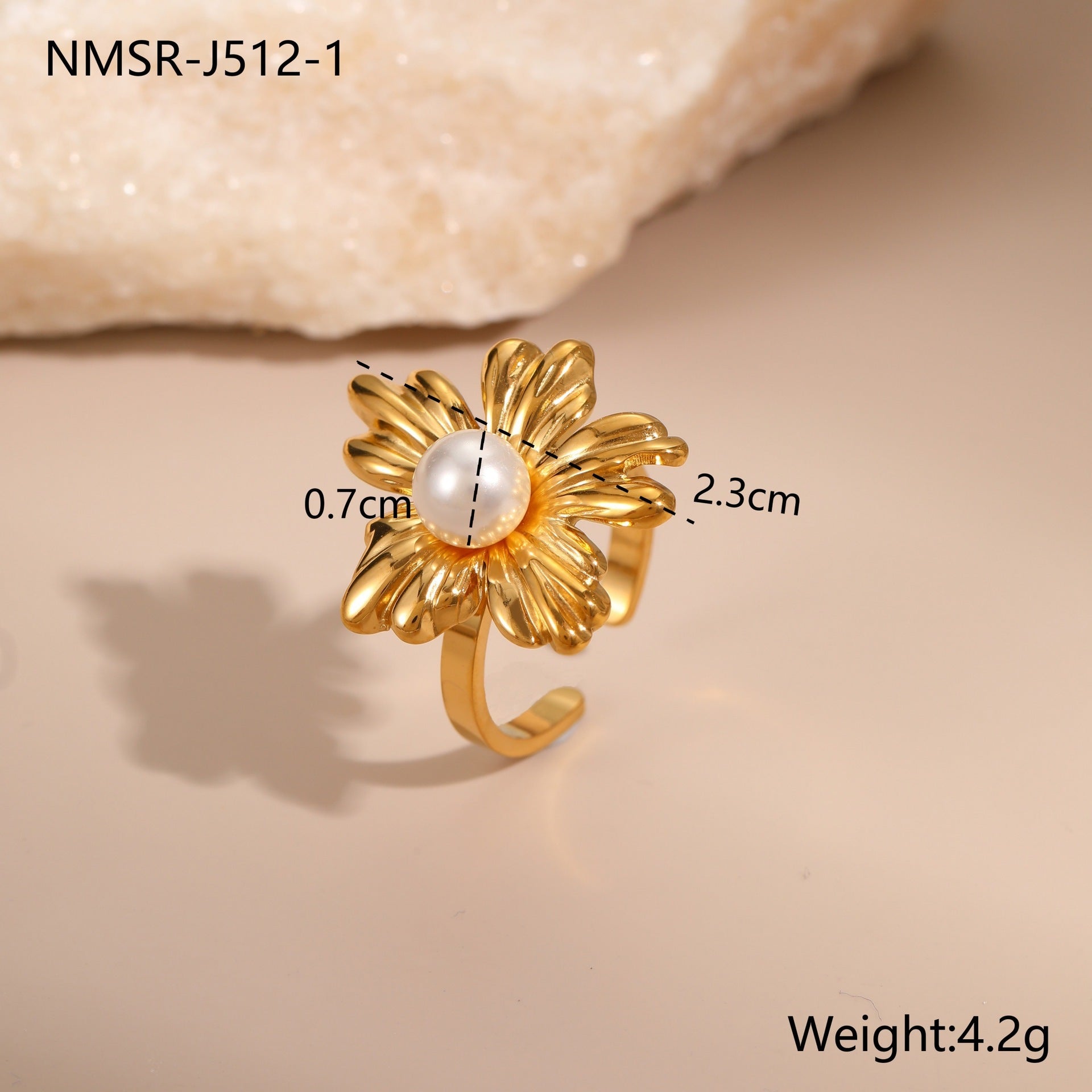 Wholesale Stainless steel 18K gold plated open ring