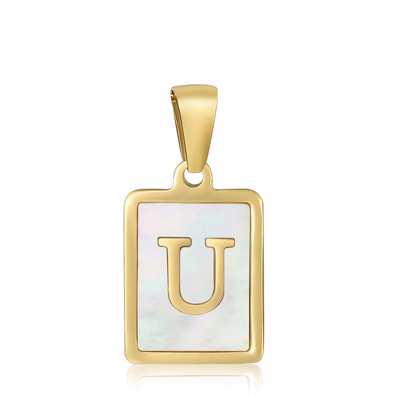 Wholesale Stainless Steel Letter Pendant Necklace Fashion Accessory Gift for Boutique Resale