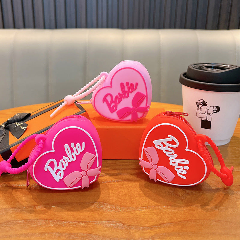 Wholesale Cartoon Pink Heart Coin Purse Keychains ACC-KC-WoAn013