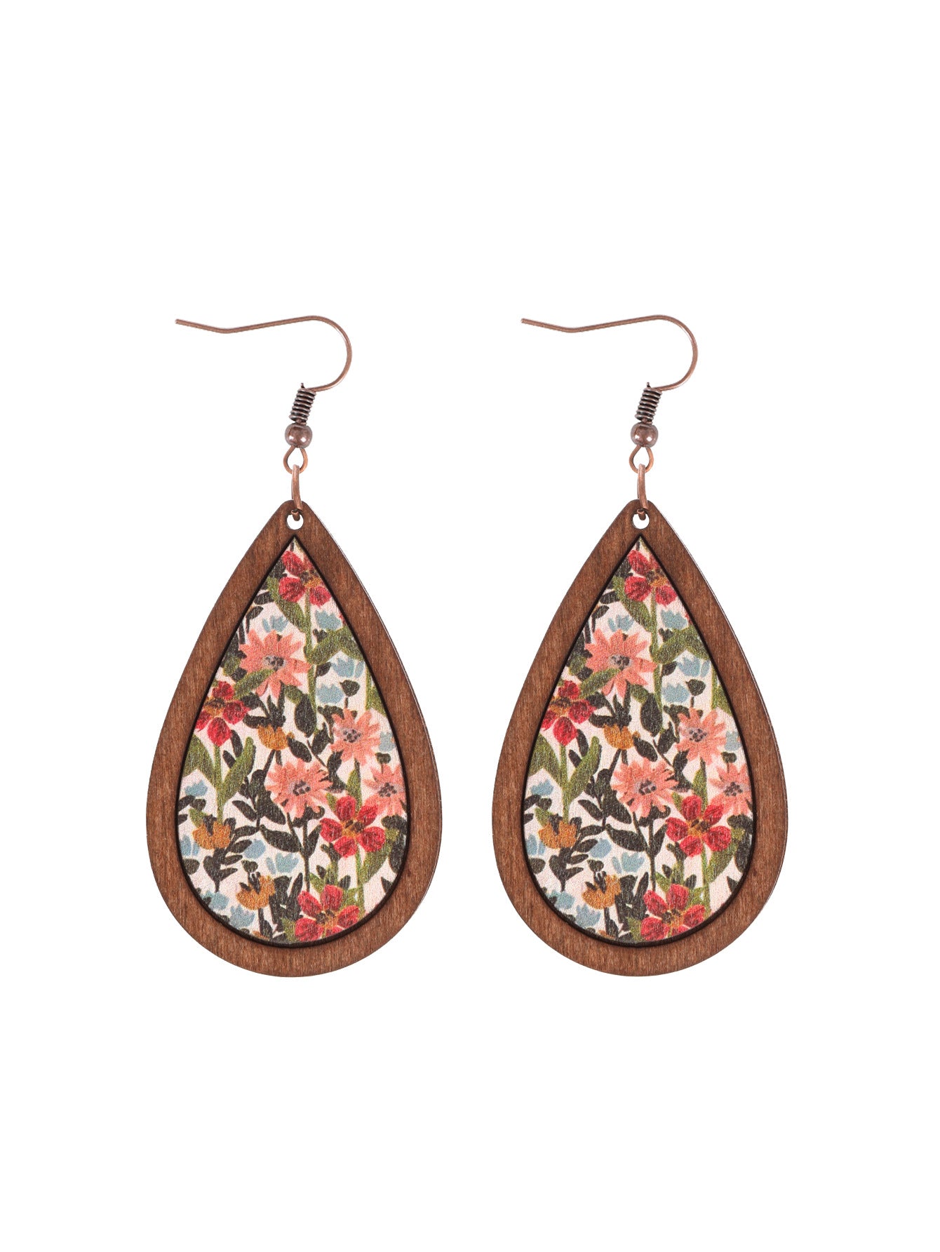 Wholesale Bohemian Series Ethnic Wooden Earrings
