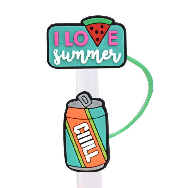 Wholesale Random 100pcs  PVC Soft Straw Tube Cap