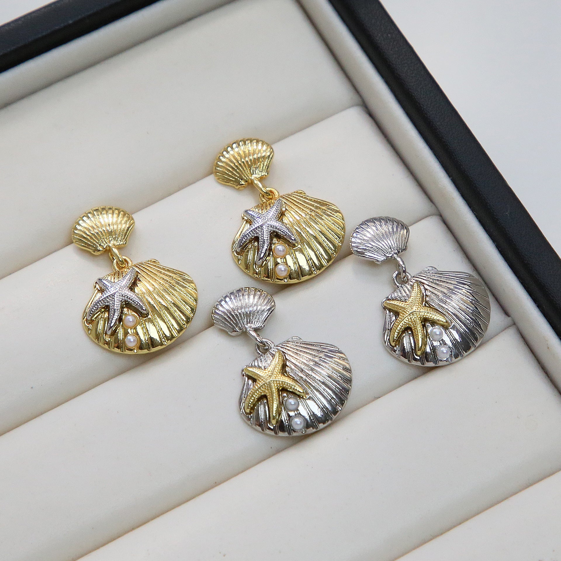 Wholesale Summer Ocean Beach Seashell Starfish Ladies'  High-End Earrings