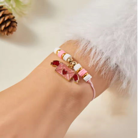Wholesale Valentine' s Day Xoxo Braided Bracelet