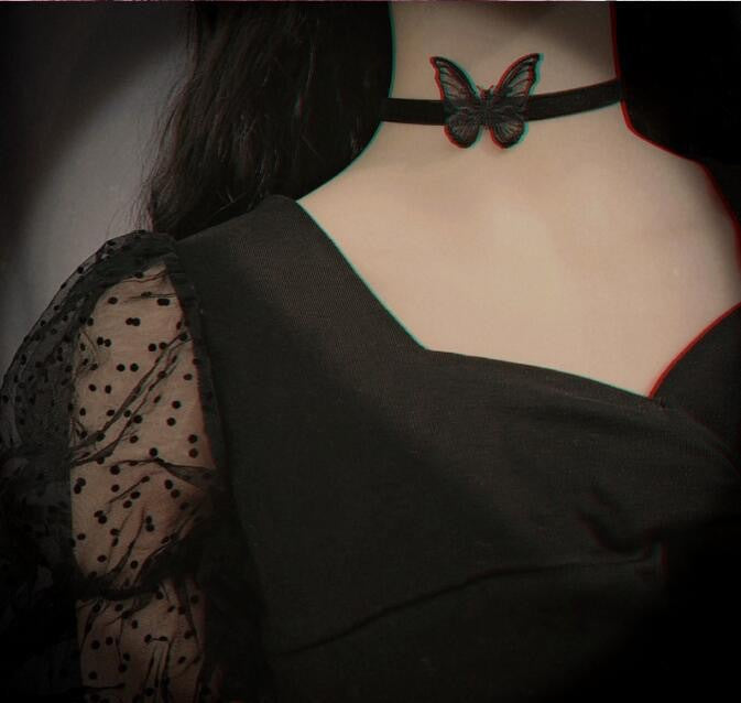 Wholesale Retro Girl Neck Band Night Rose Necklaces