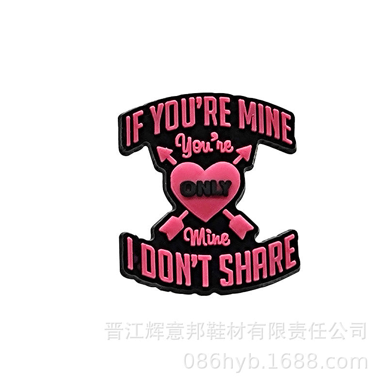 Wholesale Random 100pcs Love Garden PVC Soft Rubber Shoe Buckle Decoration ACC-SC-YiBang002