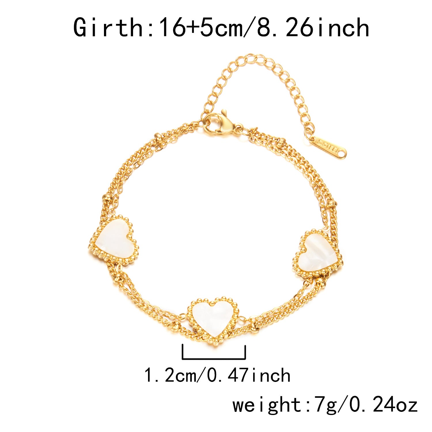 Wholesale  Stainless Steel Multi-accessories Double-layer Bracelet