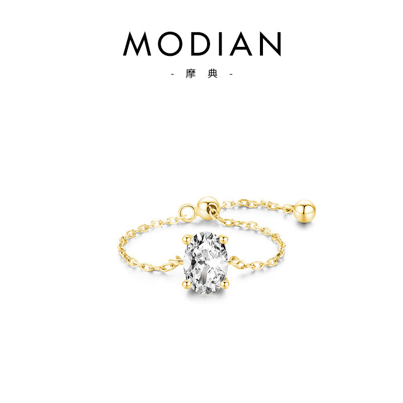 Wholesale light luxury inlaid zircon adjustable ring