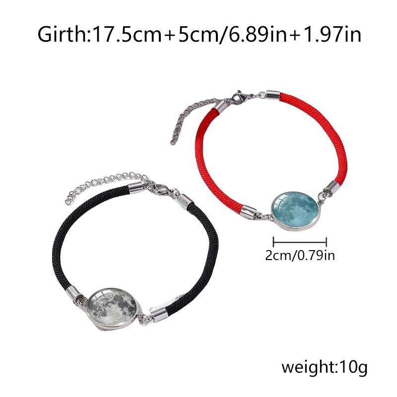 Wholesale  Sun and Moon Stainless Steel Time Gem Lovers Friends Bracelet