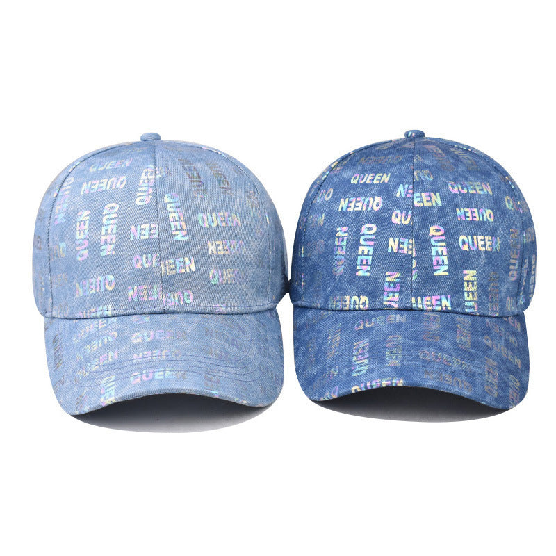 Wholesale Queen Polka Dot Denim Baseball Cap Trendy Summer Sun Protection Adjustable Hat
