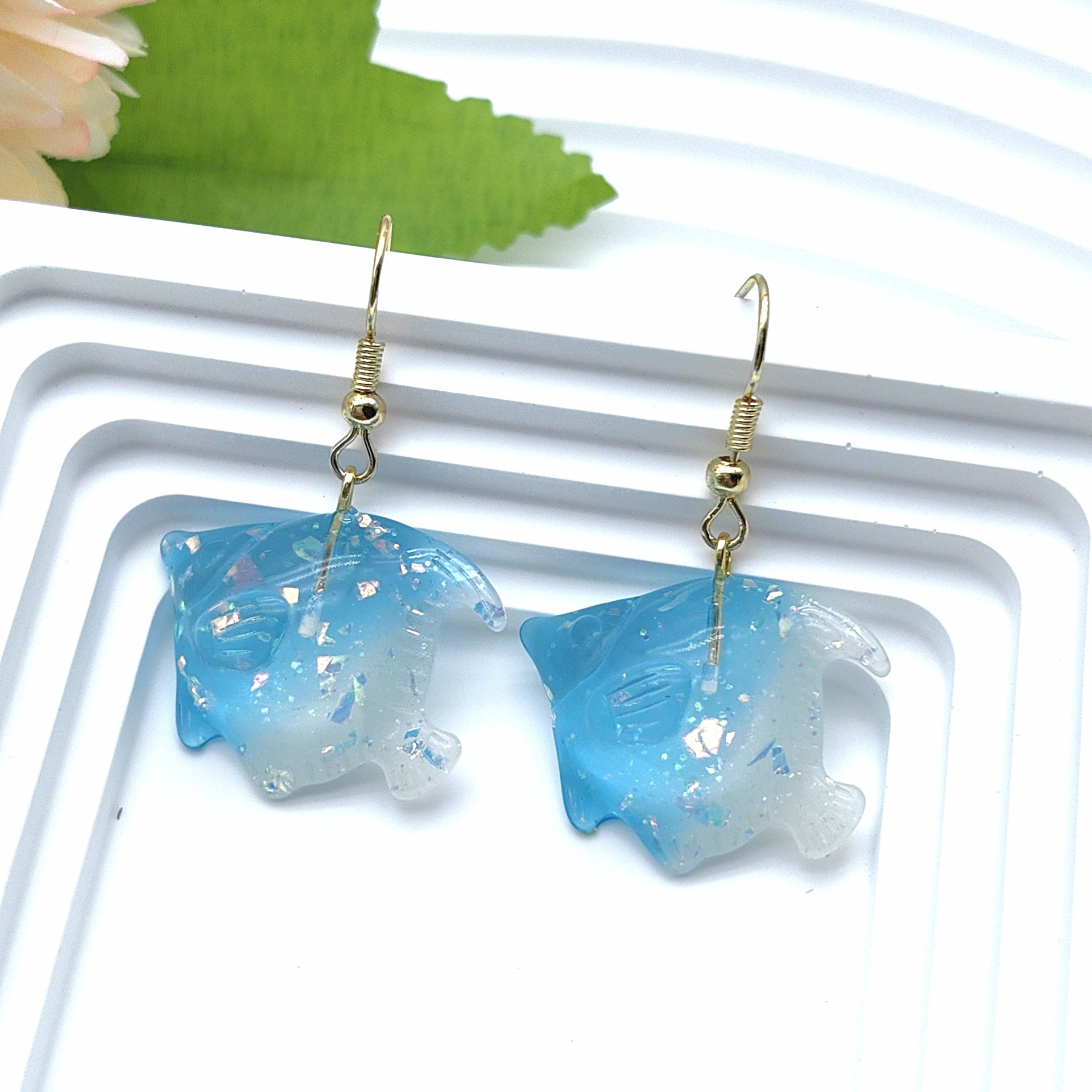 Wholesale Summer Resin Dolphin Fish Starfish Shell Earrings ACC-ES-Xizhao017