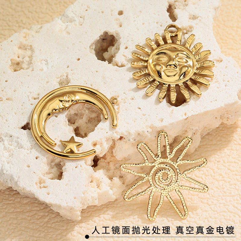 Wholesale 3D sun moon and smiley face  pendants