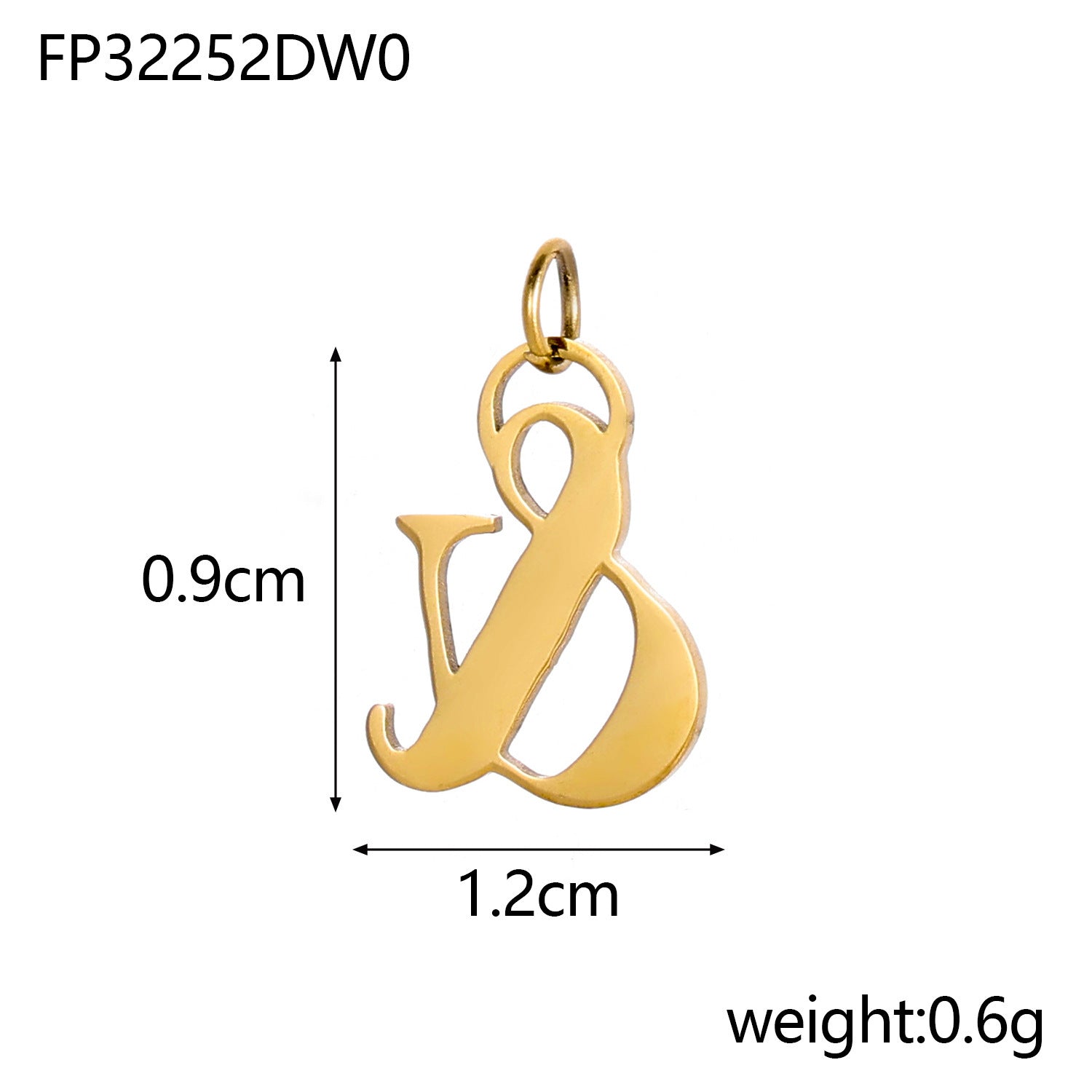 Wholesale Titanium steel letter pendant