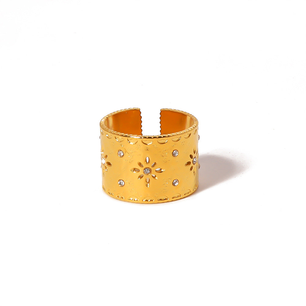Wholesale  retro palace style titanium steel  ring