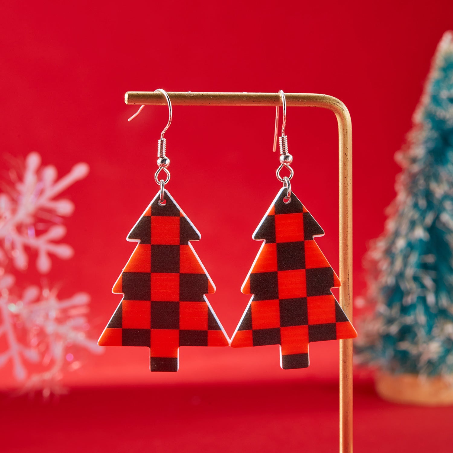 Wholesale Christmas Tree Santa Hat Christmas Tree Earrings ACC-ES-YingHao010