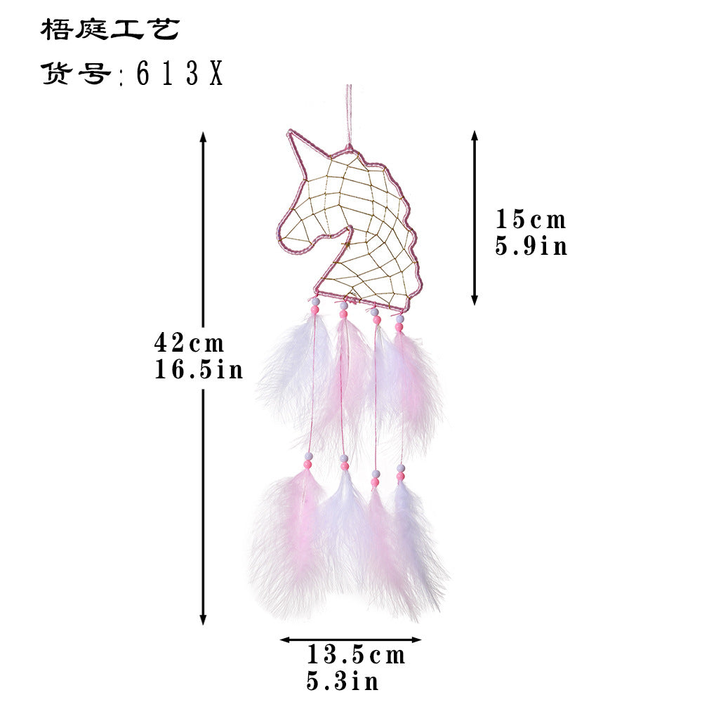 Wholesale Dream Unicorn Feather Dreamcatcher