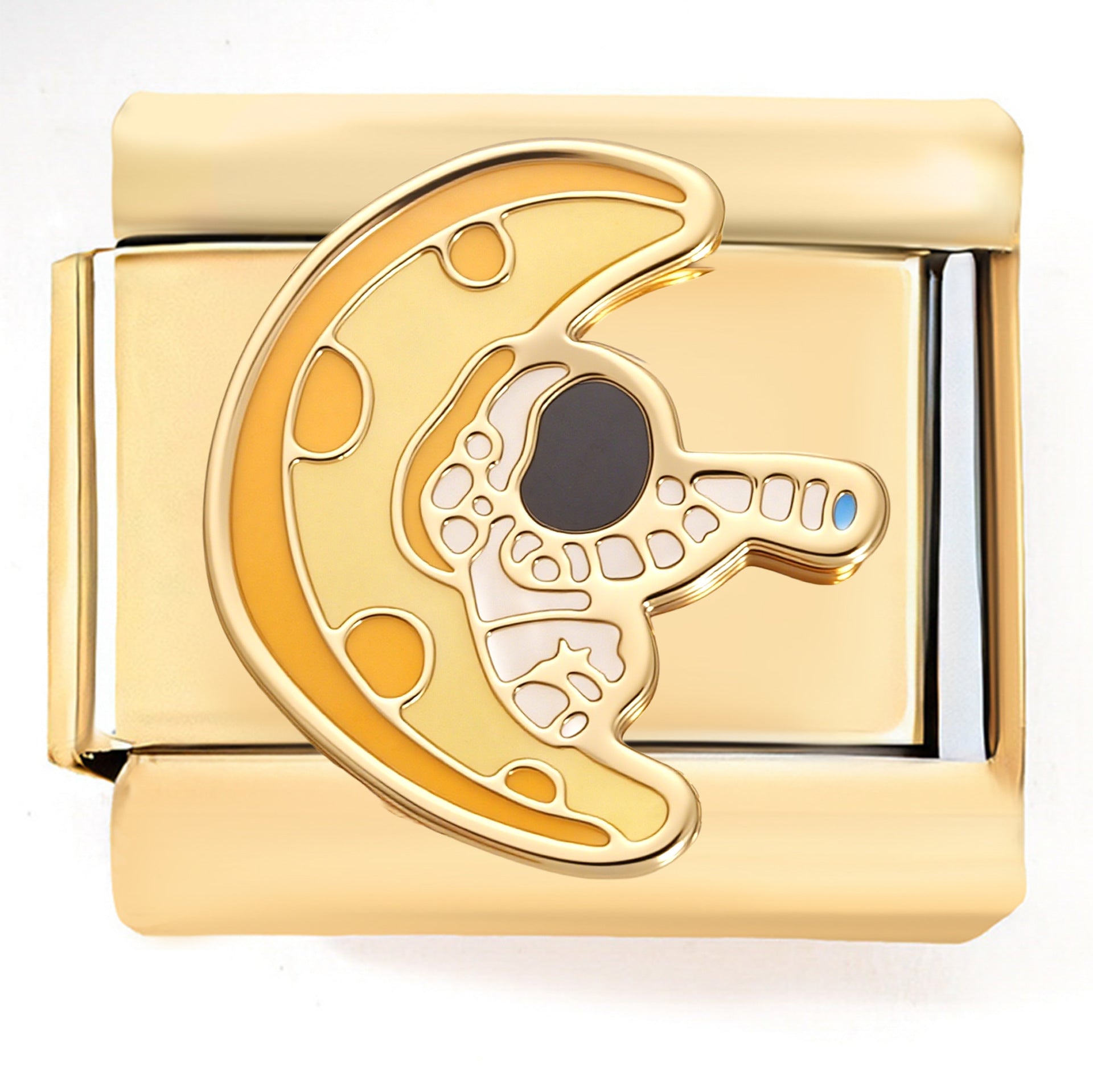 Wholesale Italian Charm Bracelet 9mm DIY Gold-Plated Navigation  Creative Stainless Steel Composable Bracelet