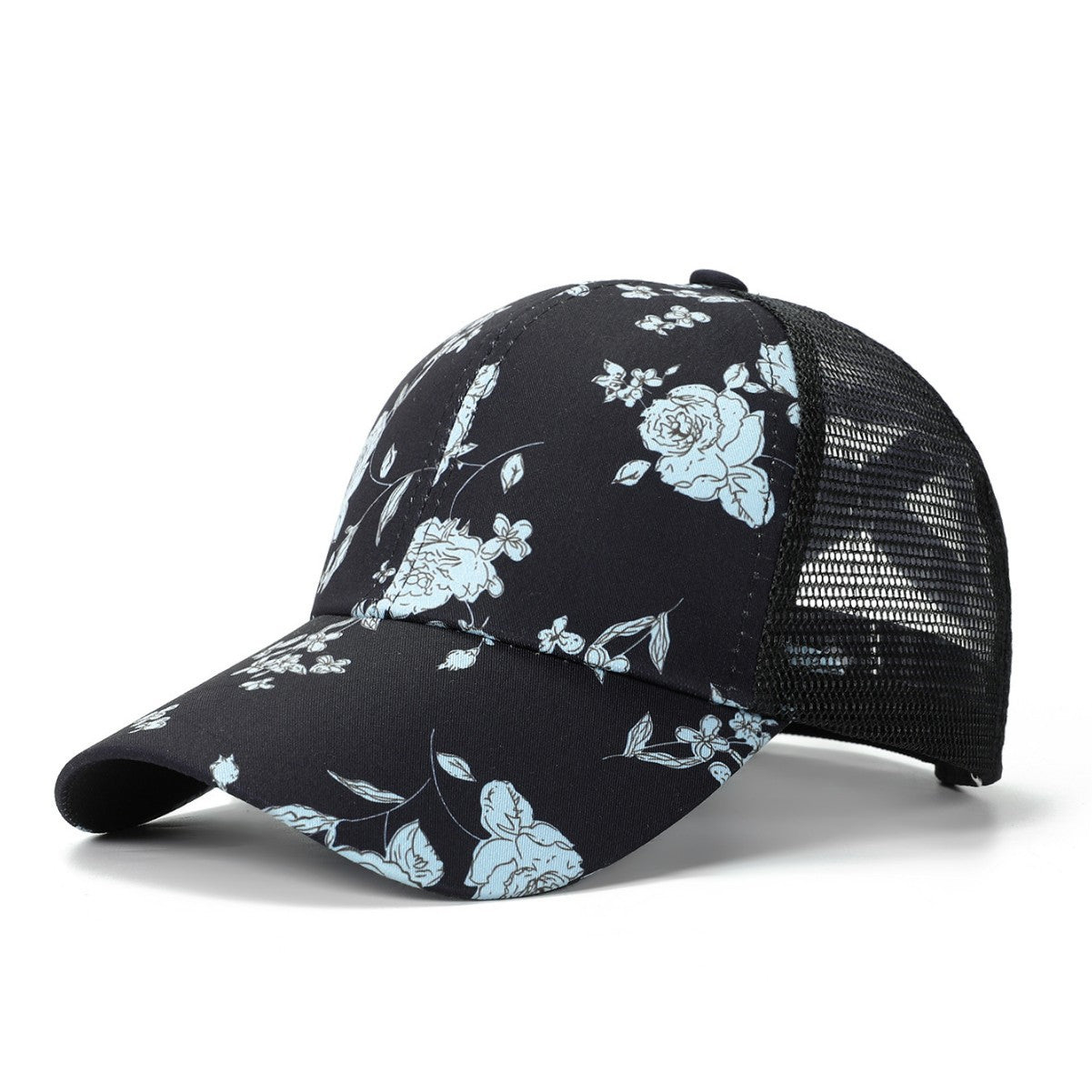 Wholesale Trendy Peony Digital Print Baseball Cap Wide Brim Sun Hat Fashion Accessory Boutique Gift