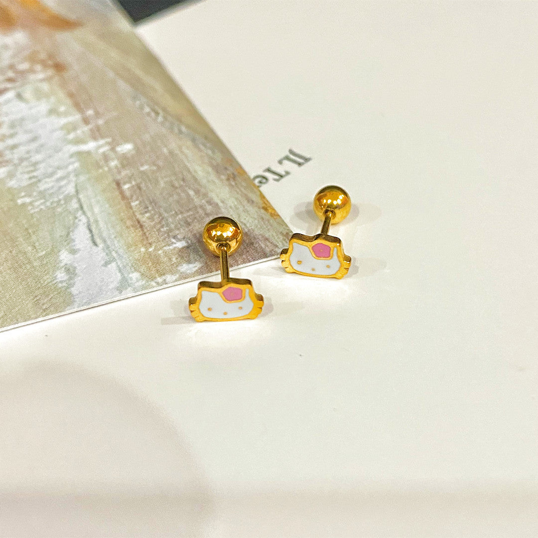 Wholesale Titanium Steel Animal Screw Earrings ACCVIP-ES-YZXW004