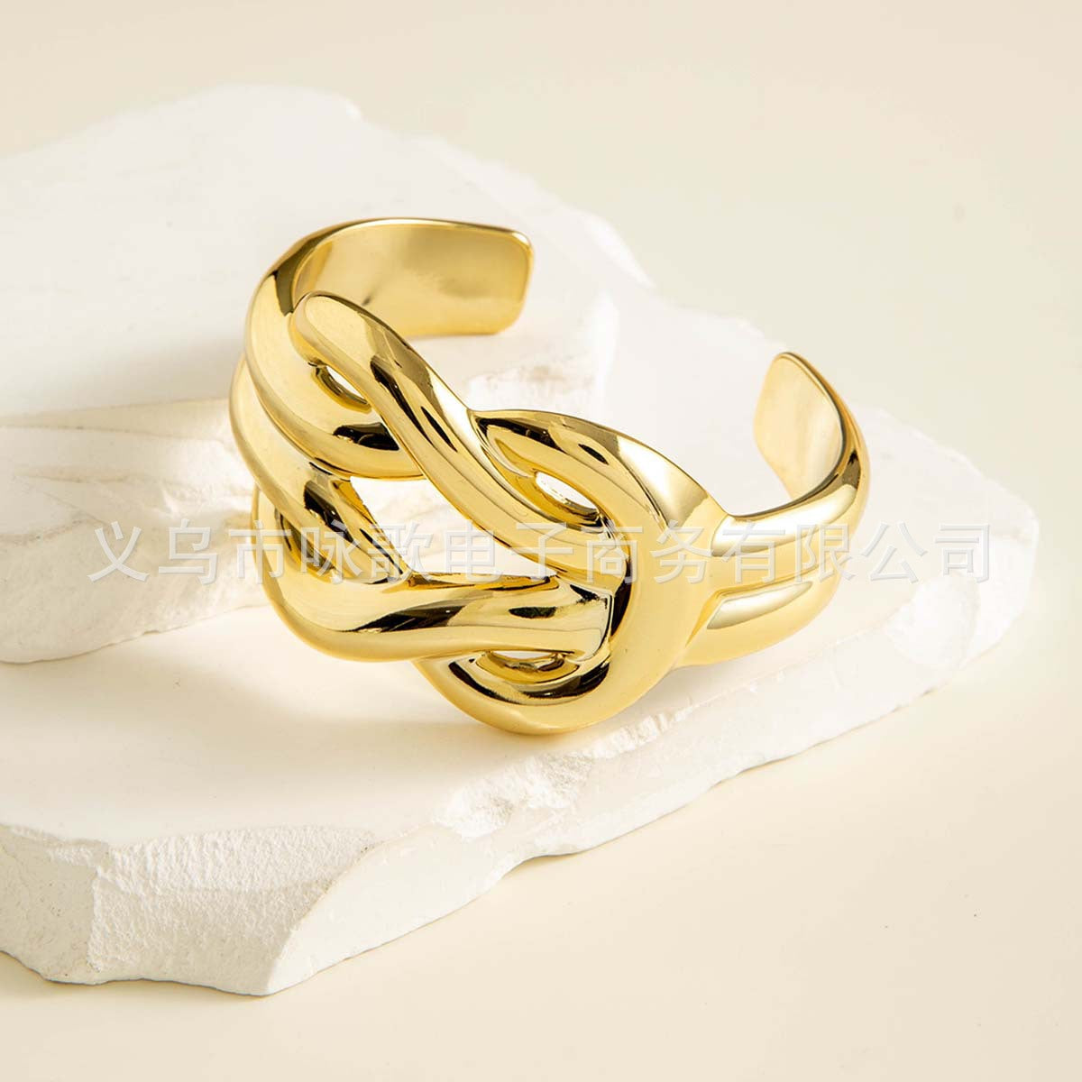 Wholesale  geometric irregular CCB gold and silver bracelet