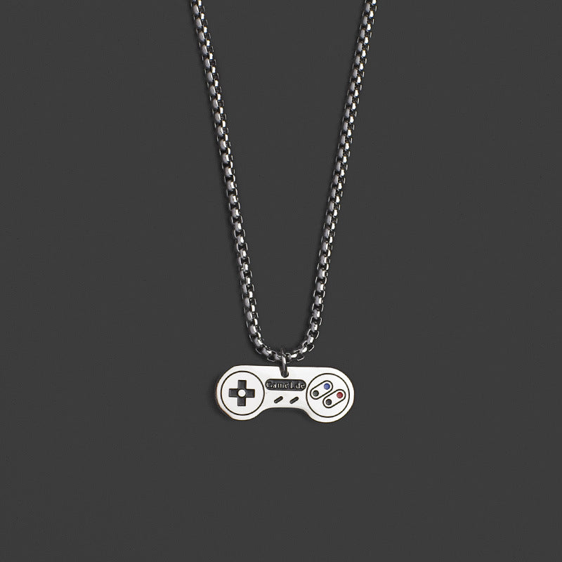 Wholesale Men S Game Console Pendant Necklace Minimalist Hip Hop Titanium Steel Chain Casual Streetwear Jewelry Gift Boutique Resale