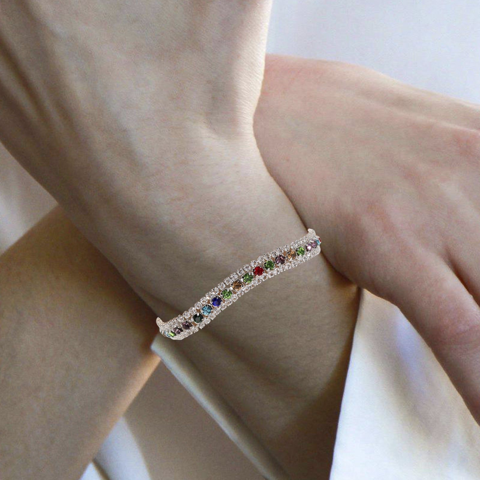 Wholesale Roman Rhinestone Bracelet Women' s Geometric Full Diamond Jewelry Accessory Gift