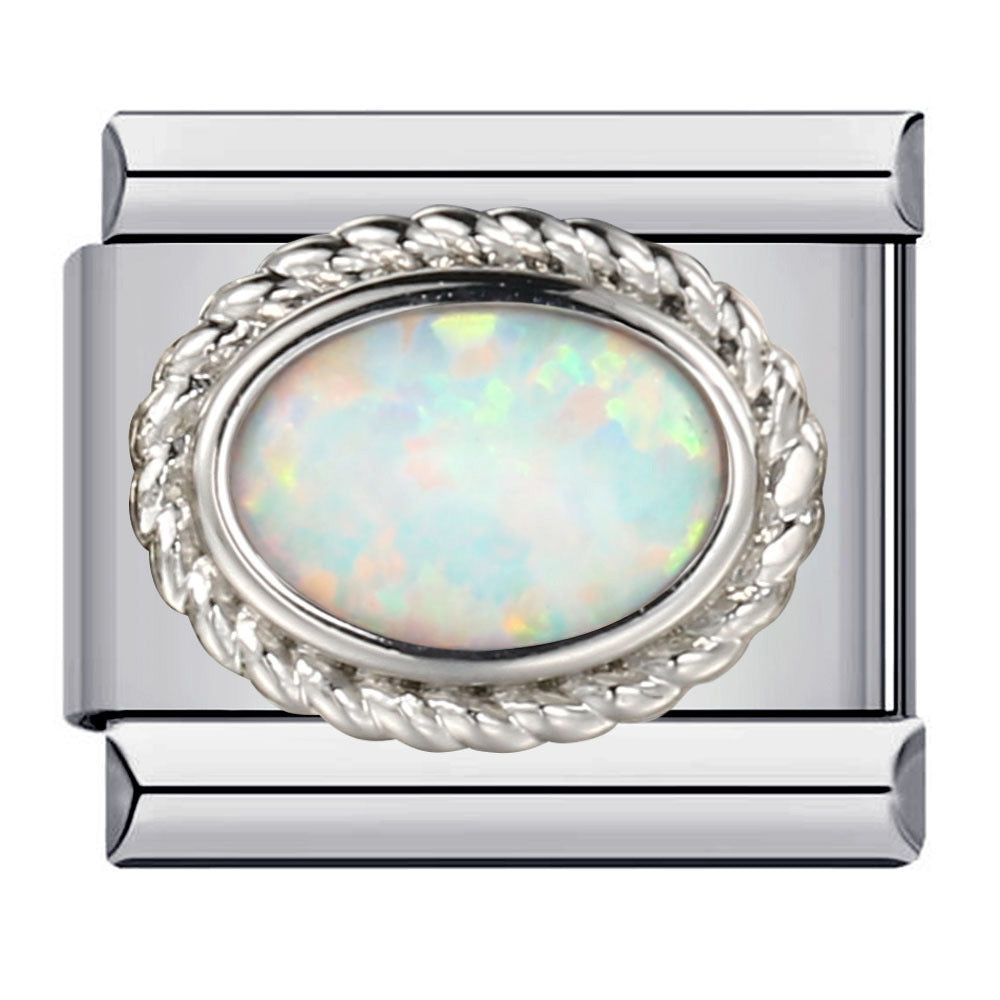 Wholesale italian 12 birthstone module bracelet stainless steel welding color zircon DIY Charms